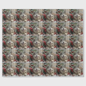 Alaskan Malamute Dog Weihnachtsfest Geschenkpapier (Flach)