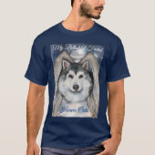 Alaskan Malamute Engel T-Shirt (Vorderseite)
