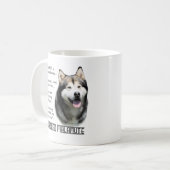 Alaskan Malamute FAQ Kaffeetasse (Vorderseite Links)