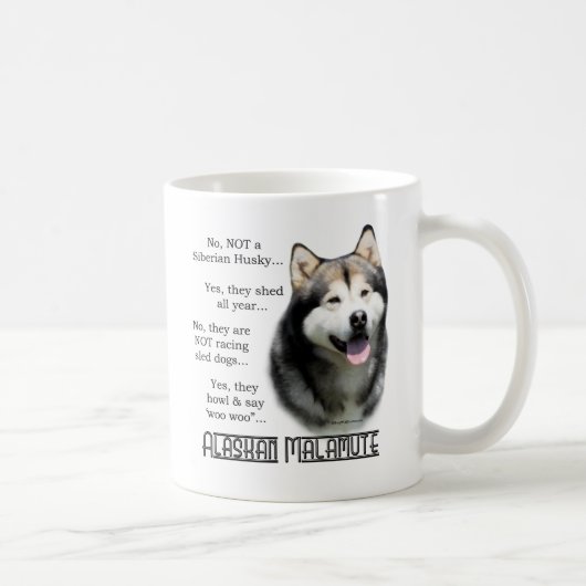 Alaskan Malamute FAQ Kaffeetasse (Rechts)
