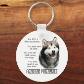 Alaskan Malamute FAQ Schlüsselanhänger (Vorderseite)