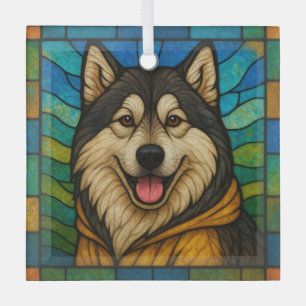 Alaskan Malamute "Festes Glas" Ornament Aus Glas