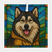 Alaskan Malamute "Festes Glas" Ornament Aus Glas (Rückseite)