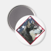 Alaskan Malamute Flag 2 Magnet (Vorderseite/Rückseite)