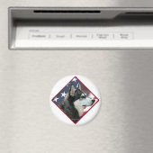 Alaskan Malamute Flag 2 Magnet (In Situ (Geschirrspüler))