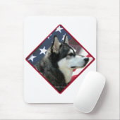 Alaskan Malamute Flag 2 Mousepad (Mit Mouse)