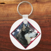 Alaskan Malamute Flag Schlüsselanhänger (Vorderseite)