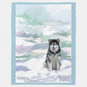 Alaskan Malamute Fleece-Decke Fleecedecke