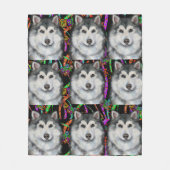 Alaskan Malamute Fleecedecke (Vorderseite)