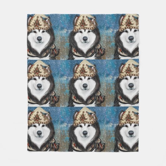 Alaskan Malamute Fleecedecke (Vorderseite)