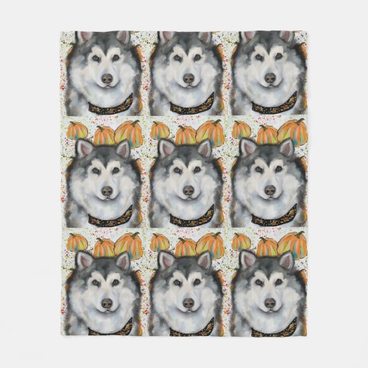 Alaskan Malamute Fleecedecke (Vorderseite)