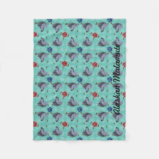 Alaskan Malamute Fleecedecke (Vorderseite)