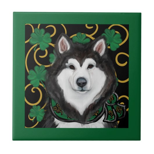 Alaskan Malamute Fliese (Vorderseite)