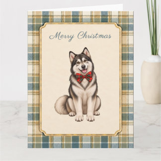 Alaskan Malamute Frohe Weihnachten Karte