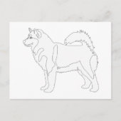 Alaskan Malamute für Farbe und Anpassung bereit Postkarte (Vorderseite)