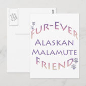 Alaskan Malamute Furever Postkarte (Vorne/Hinten)