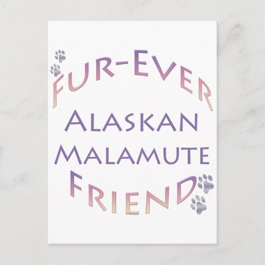 Alaskan Malamute Furever Postkarte (Vorderseite)