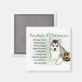 Alaskan Malamute Geschenke Magnet (Vorderseite/Rückseite)