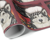 Alaskan Malamute Geschenkpapier (Rolleneckpunkt)