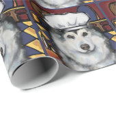 Alaskan Malamute Geschenkpapier (Rolleneckpunkt)