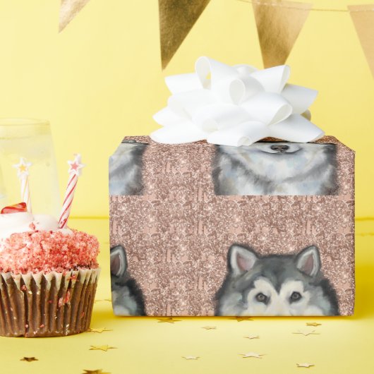 Alaskan Malamute Geschenkpapier (Geburtstagsparty)