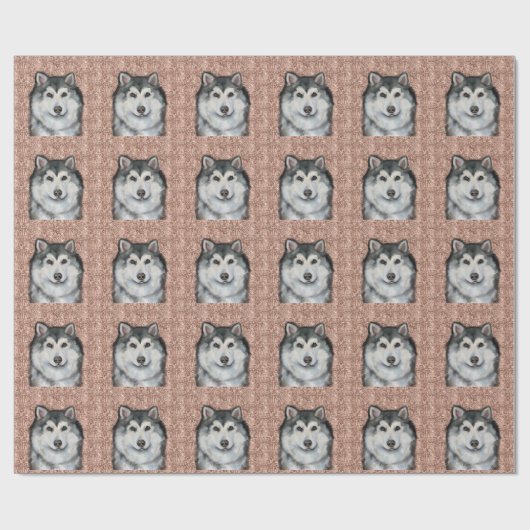 Alaskan Malamute Geschenkpapier (Flach)