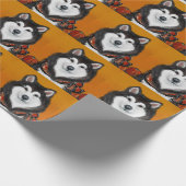 Alaskan Malamute Geschenkpapier (Ecke)