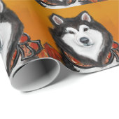 Alaskan Malamute Geschenkpapier (Rolleneckpunkt)