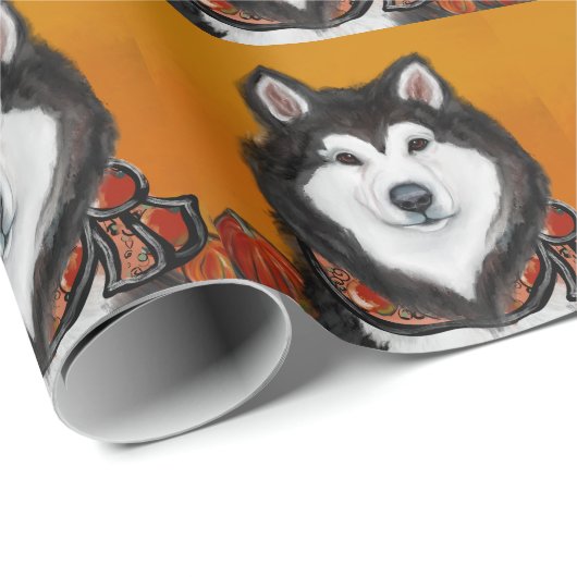 Alaskan Malamute Geschenkpapier (Rolleneckpunkt)