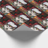 Alaskan Malamute Geschenkpapier (Ecke)