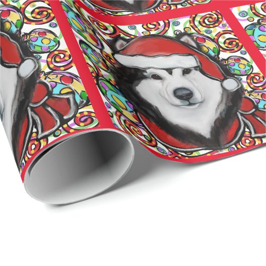 Alaskan Malamute Geschenkpapier (Rolleneckpunkt)