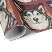 Alaskan Malamute Geschenkpapier (Rolleneckpunkt)