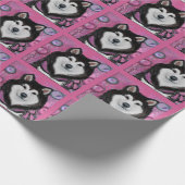 Alaskan Malamute Geschenkpapier (Ecke)