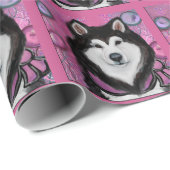 Alaskan Malamute Geschenkpapier (Rolleneckpunkt)