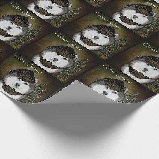 Alaskan Malamute Geschenkpapier (Ecke)