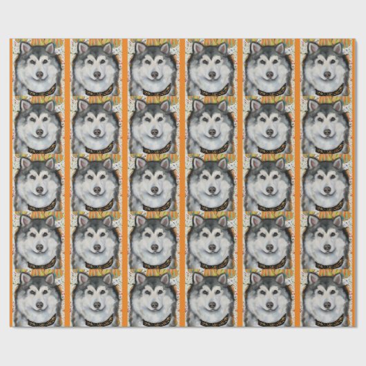 Alaskan Malamute Geschenkpapier (Flach)