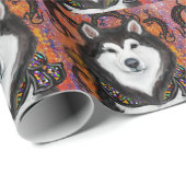 Alaskan Malamute Geschenkpapier (Rolleneckpunkt)