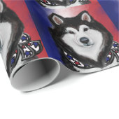 Alaskan Malamute Geschenkpapier (Rolleneckpunkt)