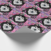 Alaskan Malamute Geschenkpapier (Ecke)