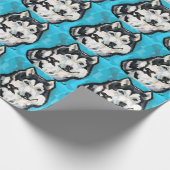 Alaskan Malamute Geschenkpapier (Ecke)