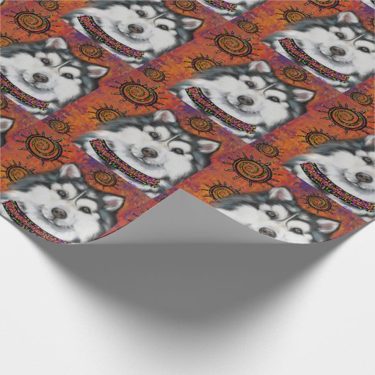 ALASKAN MALAMUTE GESCHENKPAPIER (Ecke)