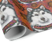 ALASKAN MALAMUTE GESCHENKPAPIER (Rolleneckpunkt)