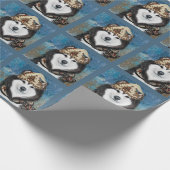 Alaskan Malamute Geschenkpapier (Ecke)