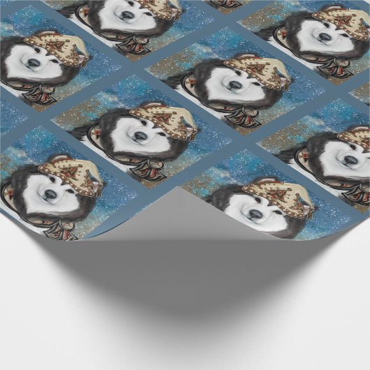 Alaskan Malamute Geschenkpapier (Ecke)
