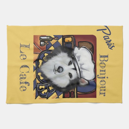 Alaskan Malamute Geschirrtuch (Horizontal)