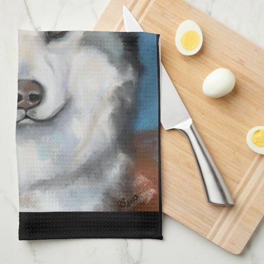 Alaskan Malamute Geschirrtuch (Viertel Falte)