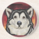 Alaskan Malamute Getränkeuntersetzer (Vorne)