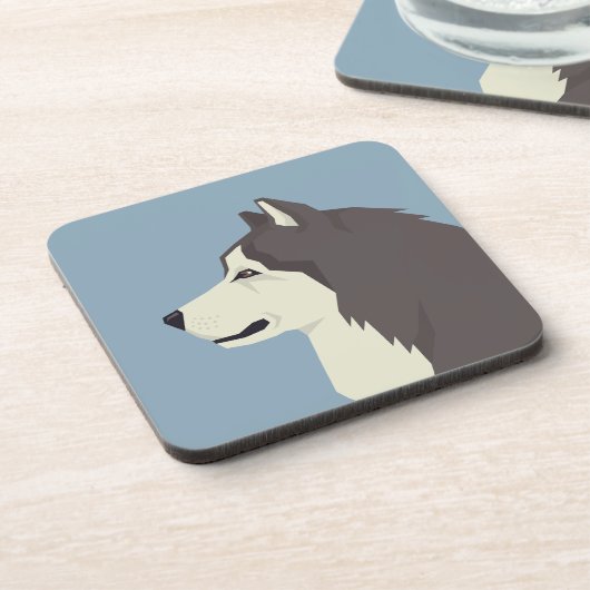 Alaskan Malamute Getränkeuntersetzer (Linke Seite)