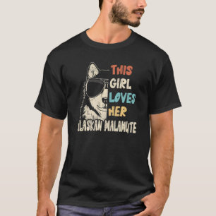 Alaskan Malamute Girl Cooler Vintager Retro für Hu T-Shirt