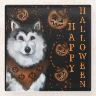 Alaskan Malamute Glasuntersetzer